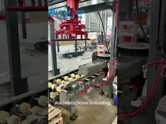 Machine de déchargement automatique de pierres de bordure avec rotation de 90 degrés et empilage automatique en position verticale